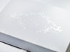 White A5 Shallow Folding Gift Box with Custom Printed White Foil Logo