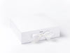 Large White Slot Gift Box with Changeable Ribbon from Foldabox UK