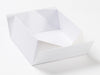 White Lift Off Lid Folding Gift Box Base Part Assembled from Foldabox