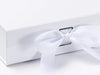 White Medium Folding Gift Box with changeable ribbon detail