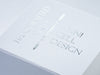 White Cube Gift Box with Custom Silver Foil Logo