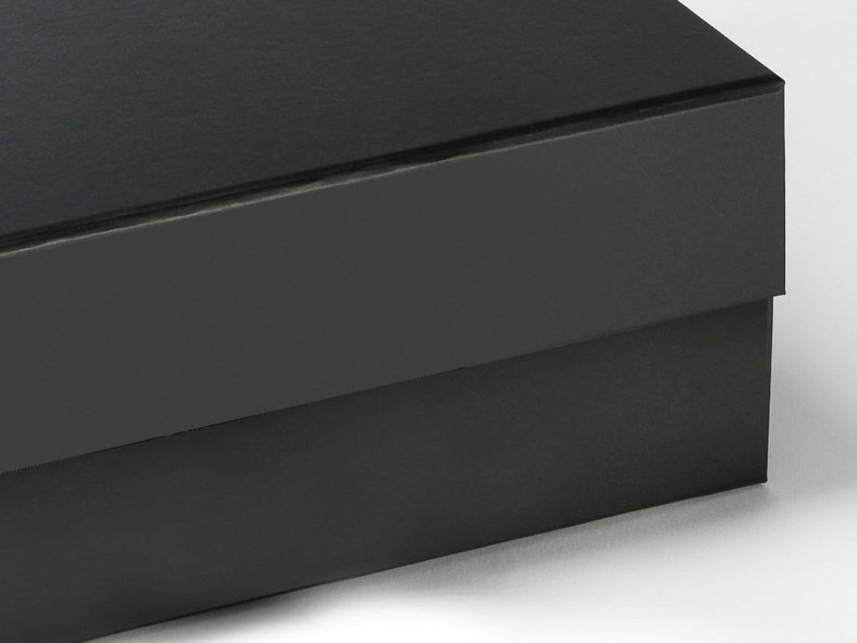 Black A4 Deep Gift Box concealed magnetic front flap detail