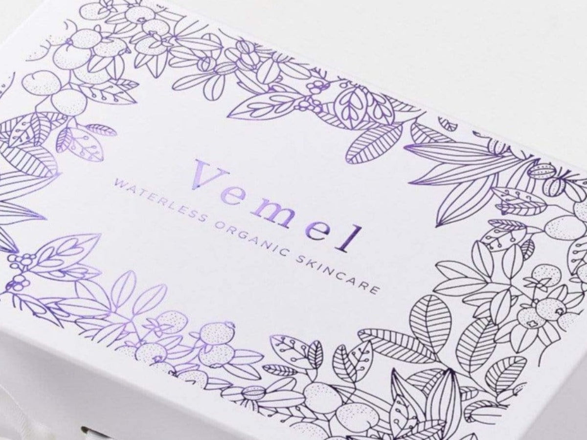 White Gift Box with Custom Foil Printed Design