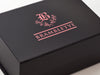 Example of 1 Colour Screen Printed Custom Logo Onto Black Gift Box