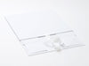White A4 Deep Gift Box With Fixed Ribbon Supplied Flat