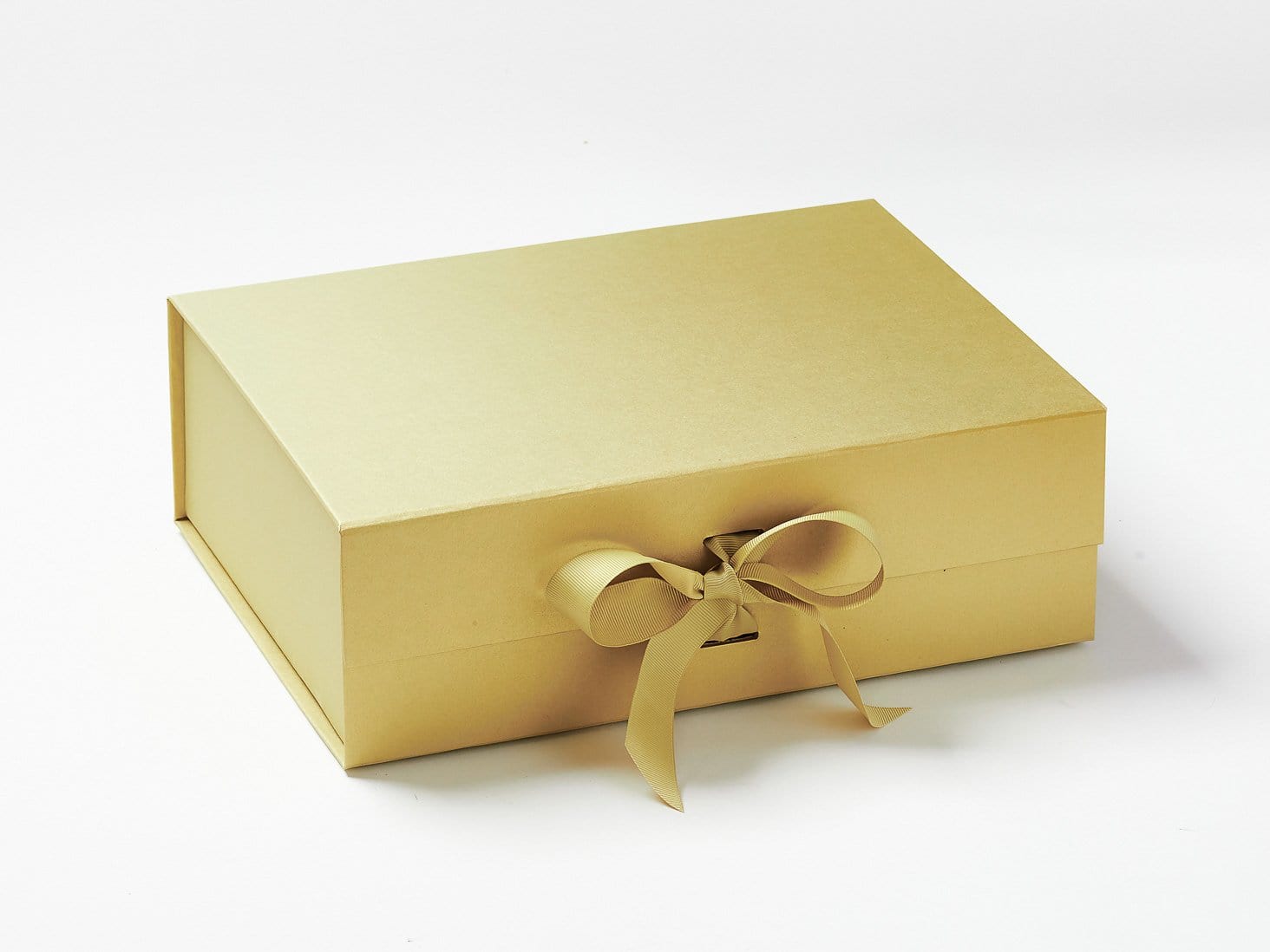 Gold A4 Deep Luxury Gift Box Sample with Changeable Ribbon | Single ...