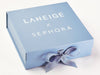 Pale Blue Gift Box with Custom Printed White logo